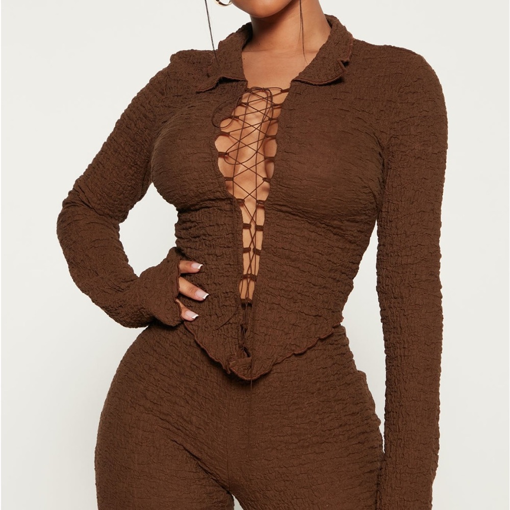 Textured pants set - Picture 4 of 6